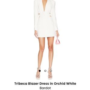 Tribeca Blazer Dress in Orchid White - 
Bardot